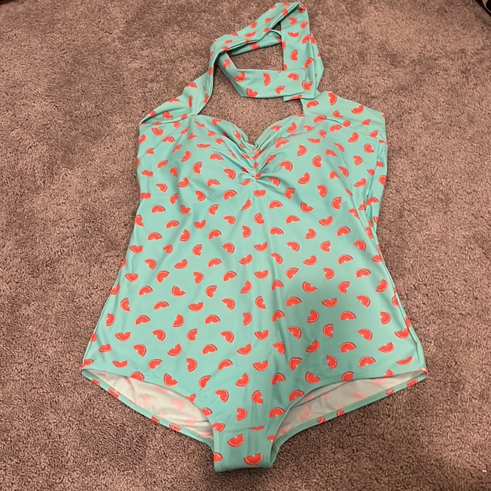 Red Dolly Pin Up Style Swimsuit - Gem